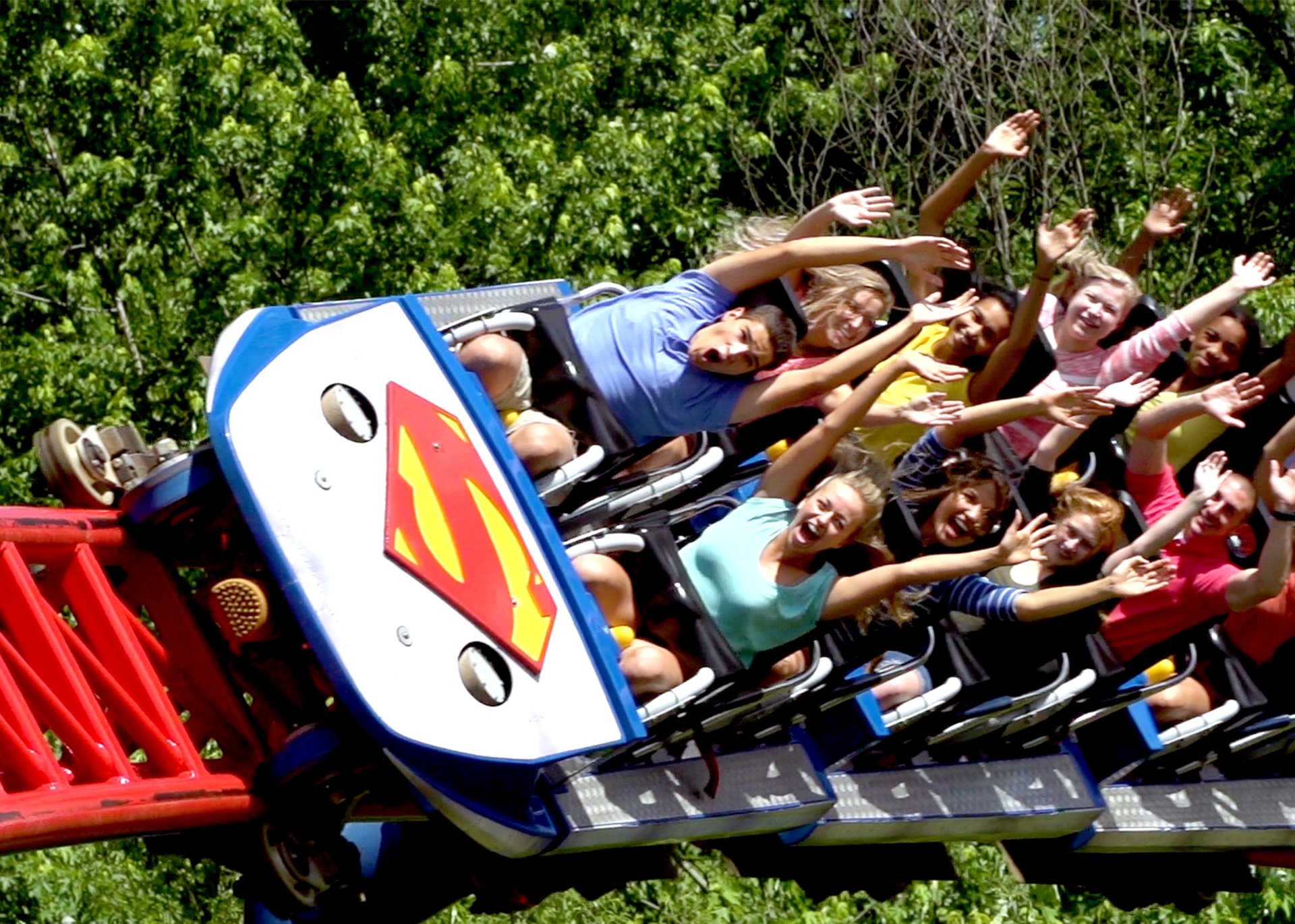 Superman The Ride Six Flags New England 2017 Sfne Superman 3 Png The Ride