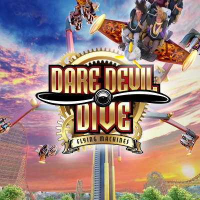New in 2020 - Daredevil Dive Flying Machines | Six Flags ...