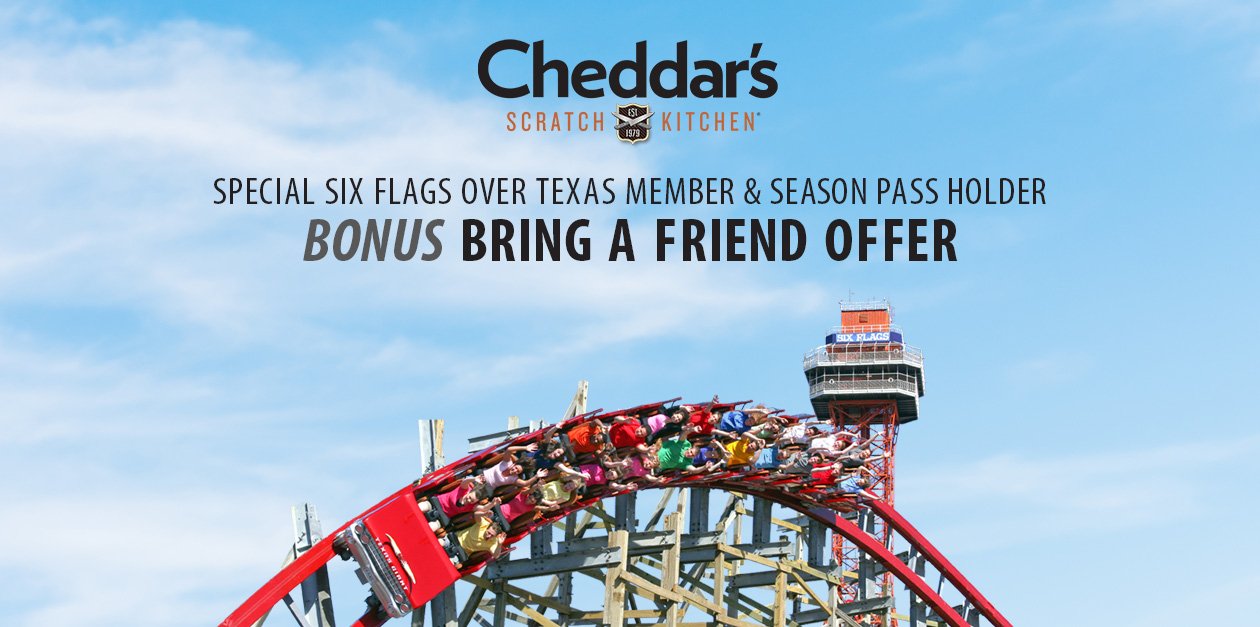 Cheddar's BAFF/BAFH 2020 Offer | Six Flags Over Texas