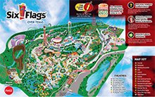 Park Map Six Flags Over Texas