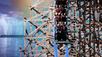 Twisted cyclone at Six Flags