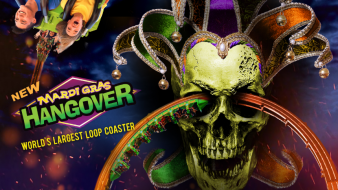 Mardi Gras Hangover Key Art with Skull