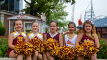 Cheerleaders in a group photo.