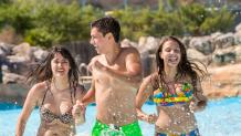 Kids in wave pool