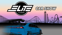 cartoon car set in front of coaster skyline