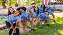 group of teens together and smiling