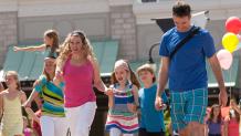 Family having fun at Six Flags