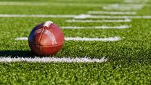 football on football field