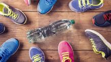Walk shoes and water bottle ready to go for JDRF Walk at The Great Escape.