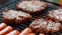 burgers on the grill