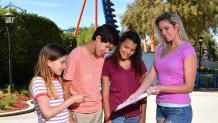 students at outdoor classroom