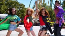 teens with capes at six flags magic mountain