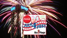Fireworks and thrill rides at Six Flags New England