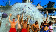 Visitors getting soaked at Splashwater Falls