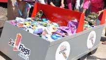 Coaster themed school supply drive bin