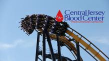 BATMAN coaster with Central Jersey Blood Center logo