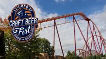 Raging Bull next to Gurnee Legions of Craft Beer Fest blue and orange logoC