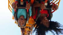 Guests on new Dare Devil Chaos Coaster