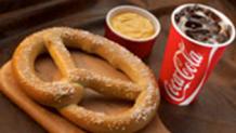 Large Pretzel and Coca-Cola Large Pretzel and Coca-Cola