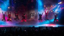 Dancing group on stage