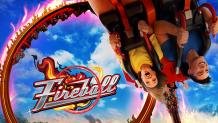 Fireball coaster logo and art