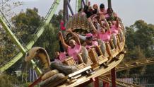 Guest wearing pink for breast cancer awareness