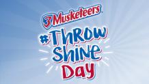 The words 3 Musketeers #ThrowShine Day sept 1