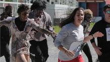 guests being chased by zombies