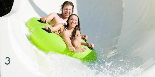 Couple on Typhoon Slide