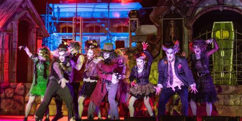 Dead Mans Party Dancers on stage