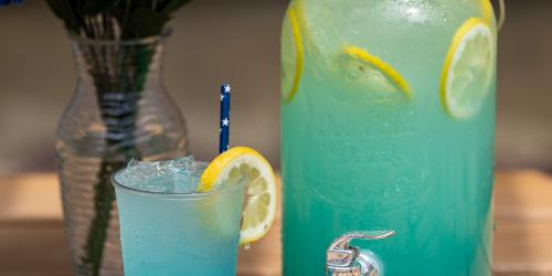Blue spiked lemonade