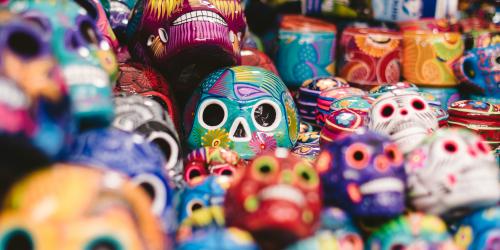 Colorful skulls