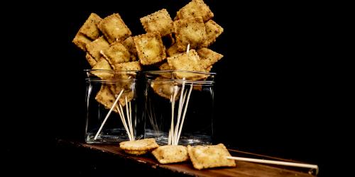 Fried Raviolis on a Stick