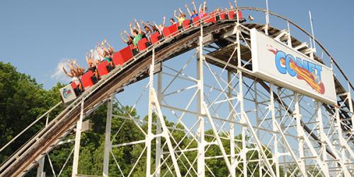 Comet roller coaster at The Great Escape