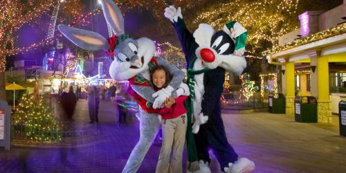 Looney Tunes and girl smiling