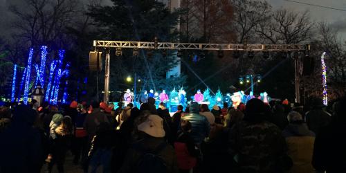 stage show during holiday season
