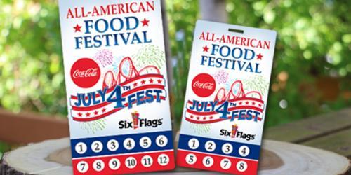 Six Flags Over Texas Food Sampler Cards