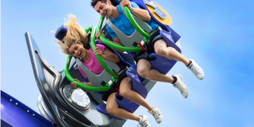 Riders on JOKER: Free Fly Coaster