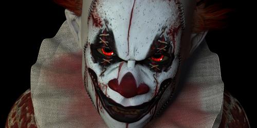 Scary creepy clown