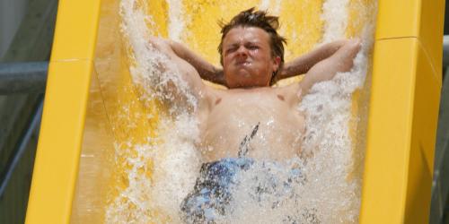 guests on drop slide
