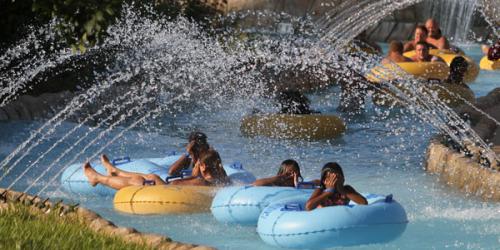 Guests floating on lazy river