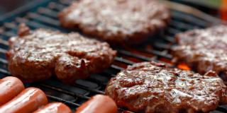 burgers on the grill