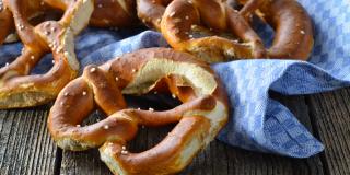 Salted soft pretzels