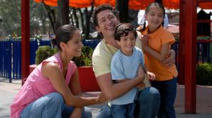 Family at Park with Young Children Family at Park with Young Children