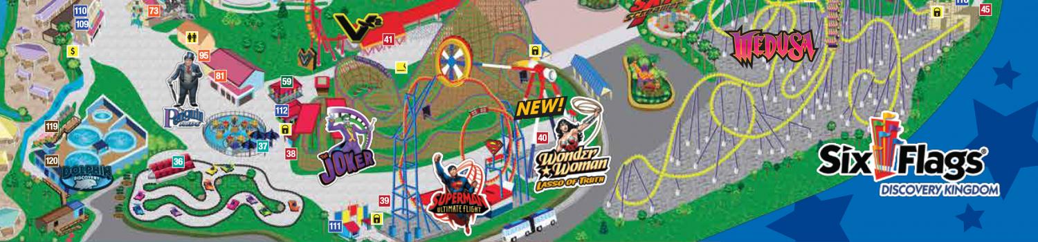 Park Map Six Flags Discovery - 1176050 
