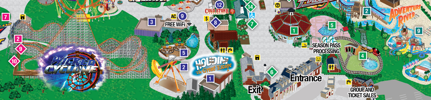 Park Map Six Flags New England