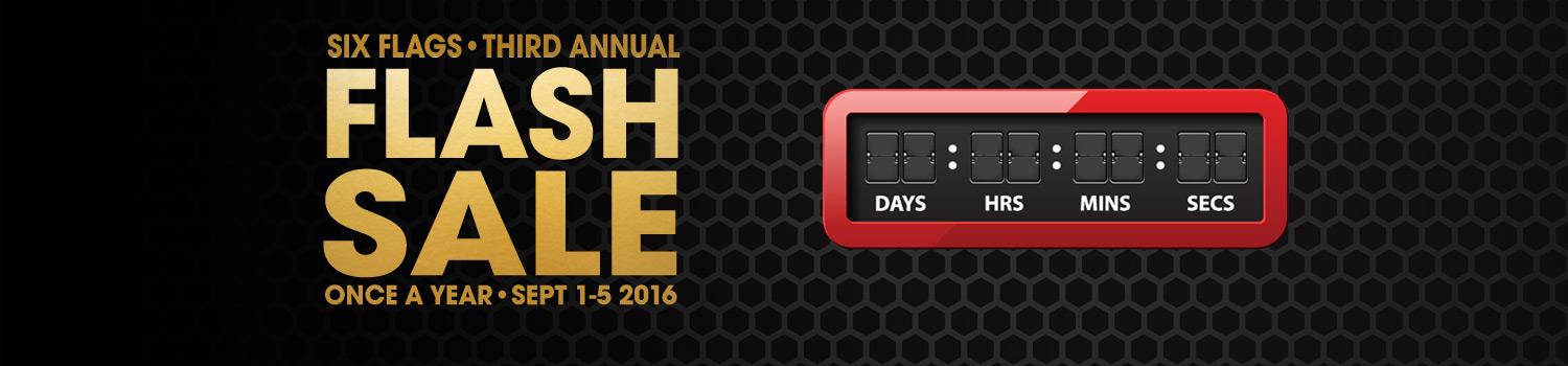 Third Annual Flash Sale Sept 1-5, 2016 | Six Flags New England