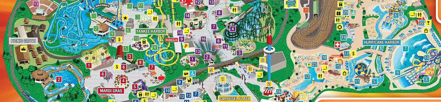 Park Map Six Flags Great America