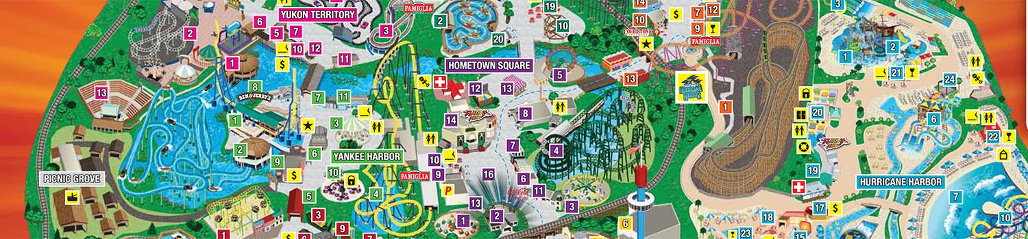 Six Flags Great America Map Six Flags Great America Map