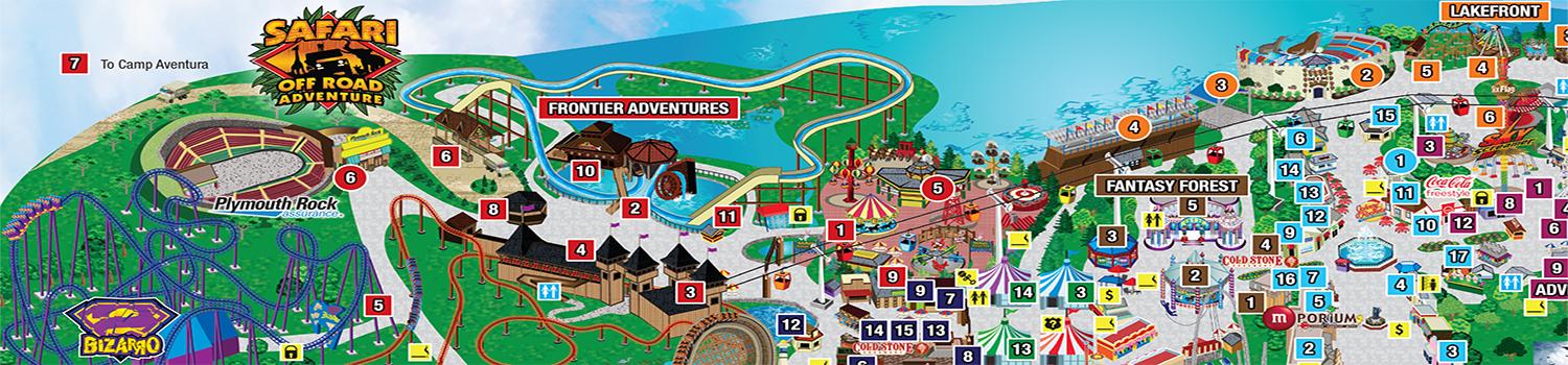 new jersey six flag map Park Map Six Flags Great Adventure new jersey six flag map